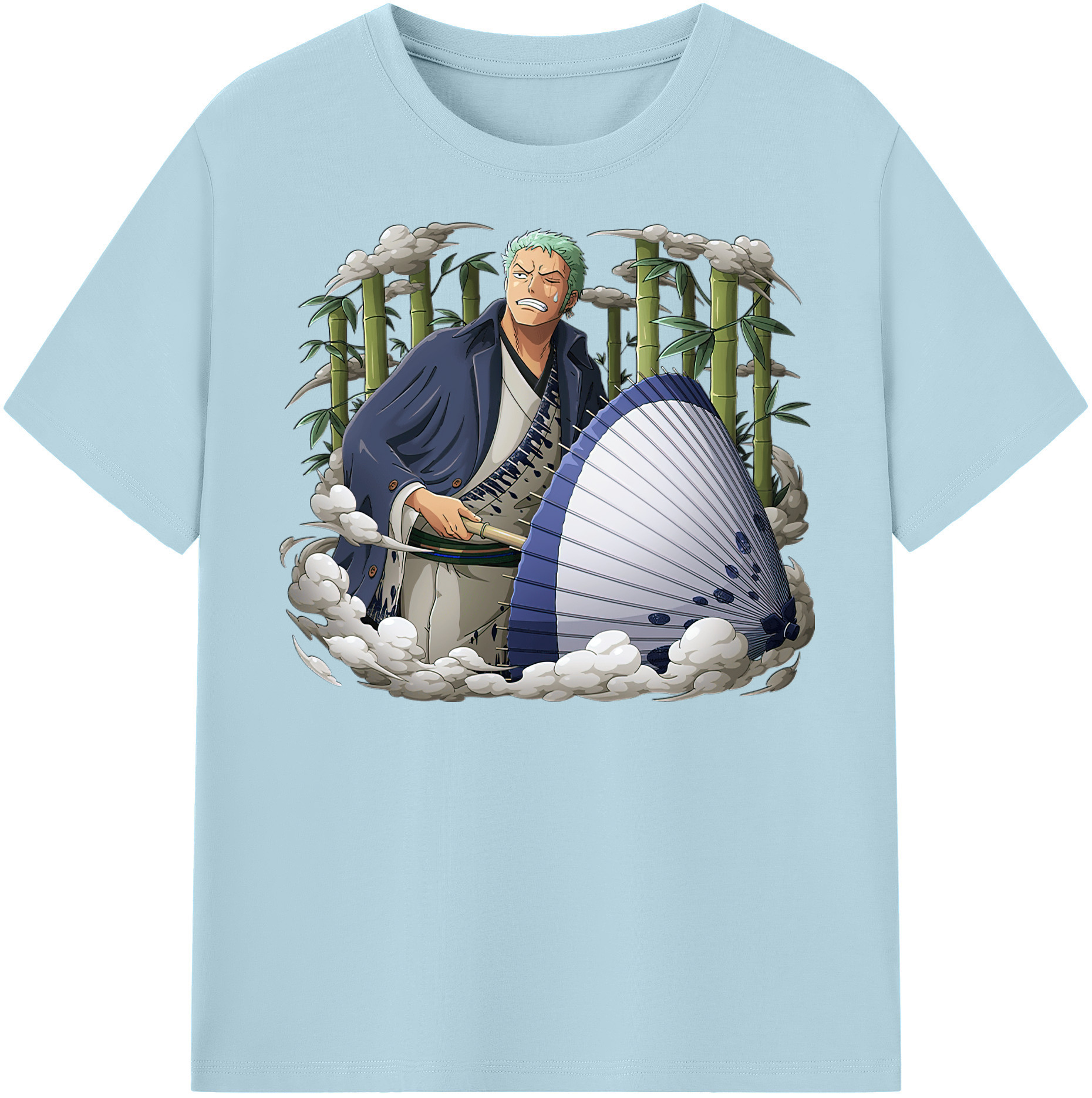 ワンピース ロロノア・ゾロ ONE PIECE Roronoa Zoro 綿100％半袖Tシャツ（フロントプリント）